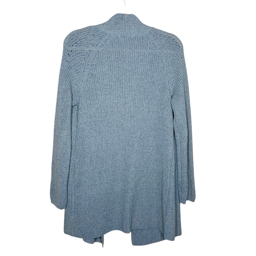Orvis Women’s XS Green Blue Cardigan Cozy Ribbed Oversized Open Front Sweater - Picture 2 of 9